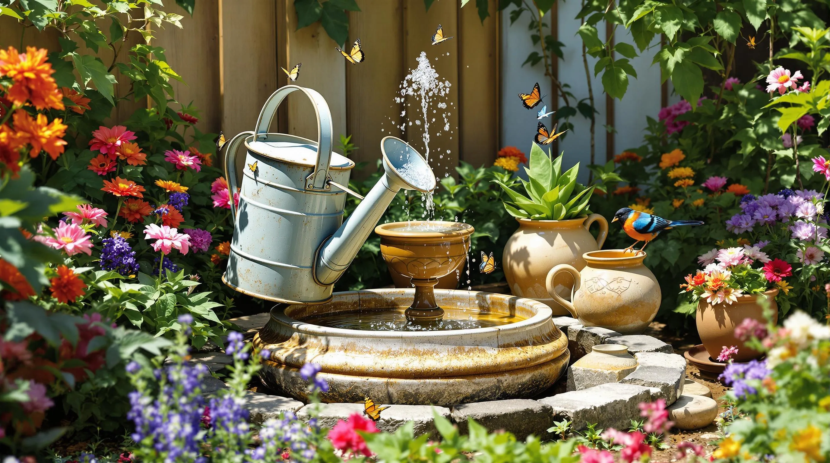 3 garden fountain ideas