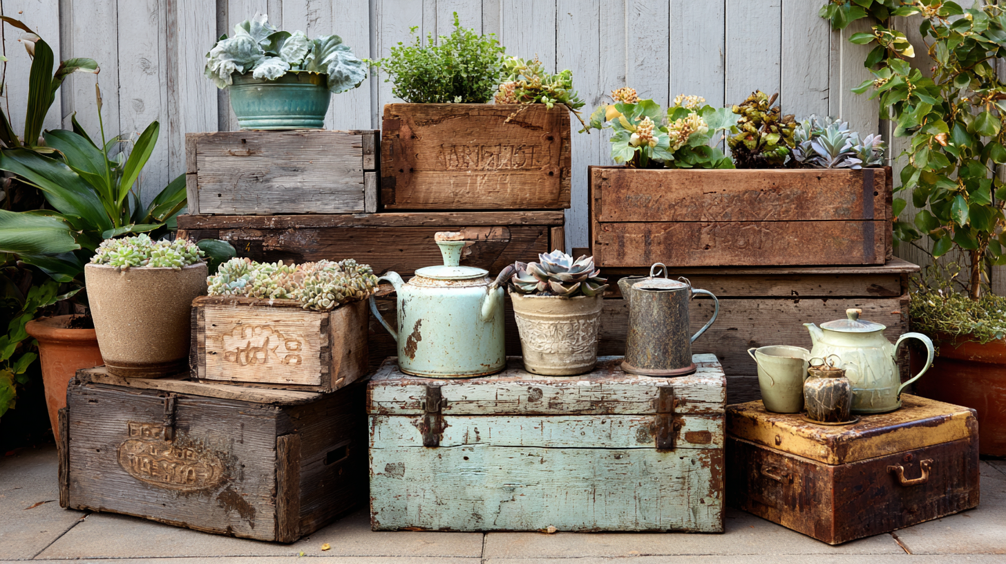 25+ Charming Antique Container Garden Ideas to Transform Your Outdoor Space 2 Revitalizing Old Teapots and Kettles as Whimsical Containers