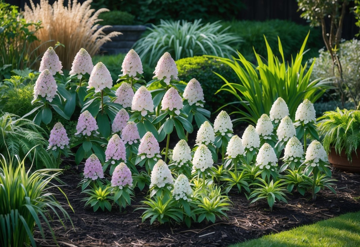 21+ Garden Ideas for Low Allergen Plants: Best Choices for a Healthy US Backyard 13 A garden bed with blooming hellebores and various low allergen plants under soft natural light.