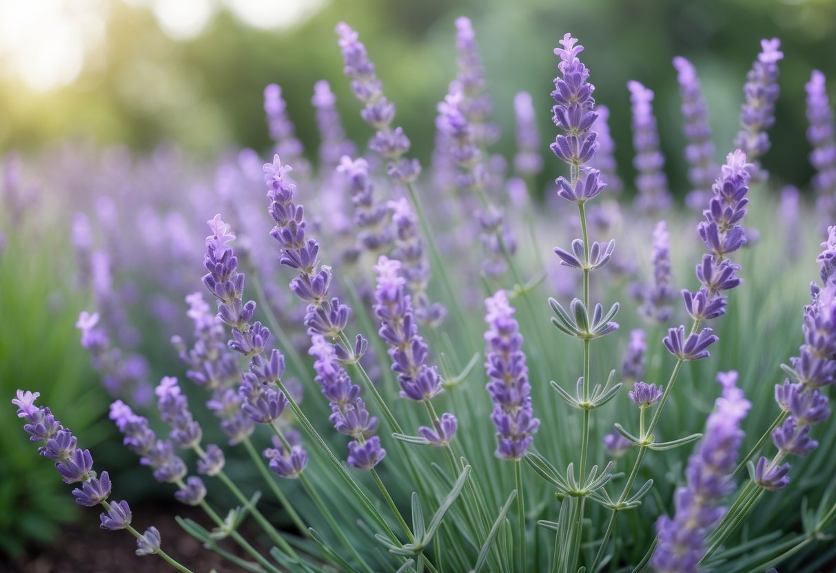 22+ Plants That Repel Mosquitoes: Effective Varieties for Your US Garden 3 Close-up of vibrant lavender plants with purple flowers in a garden setting.