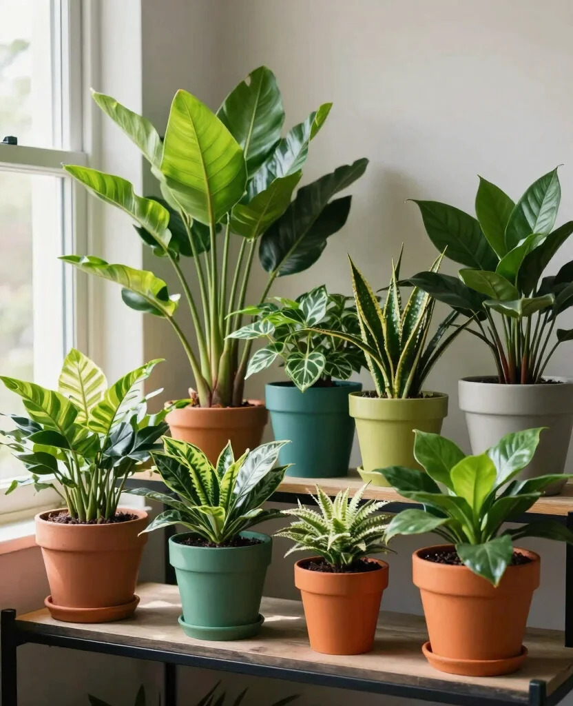 16 House Plant Display Ideas for Living Room Focal Points 16 16 House Plant Display Ideas for Living Room Focal Points 15. Plant Grouping by Color 0