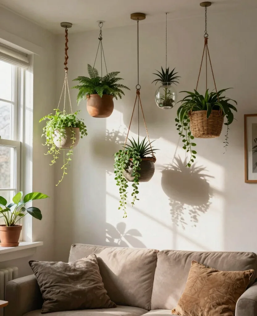 16 House Plant Display Ideas for Living Room Focal Points 3 16 House Plant Display Ideas for Living Room Focal Points 2. Hanging Planters 0