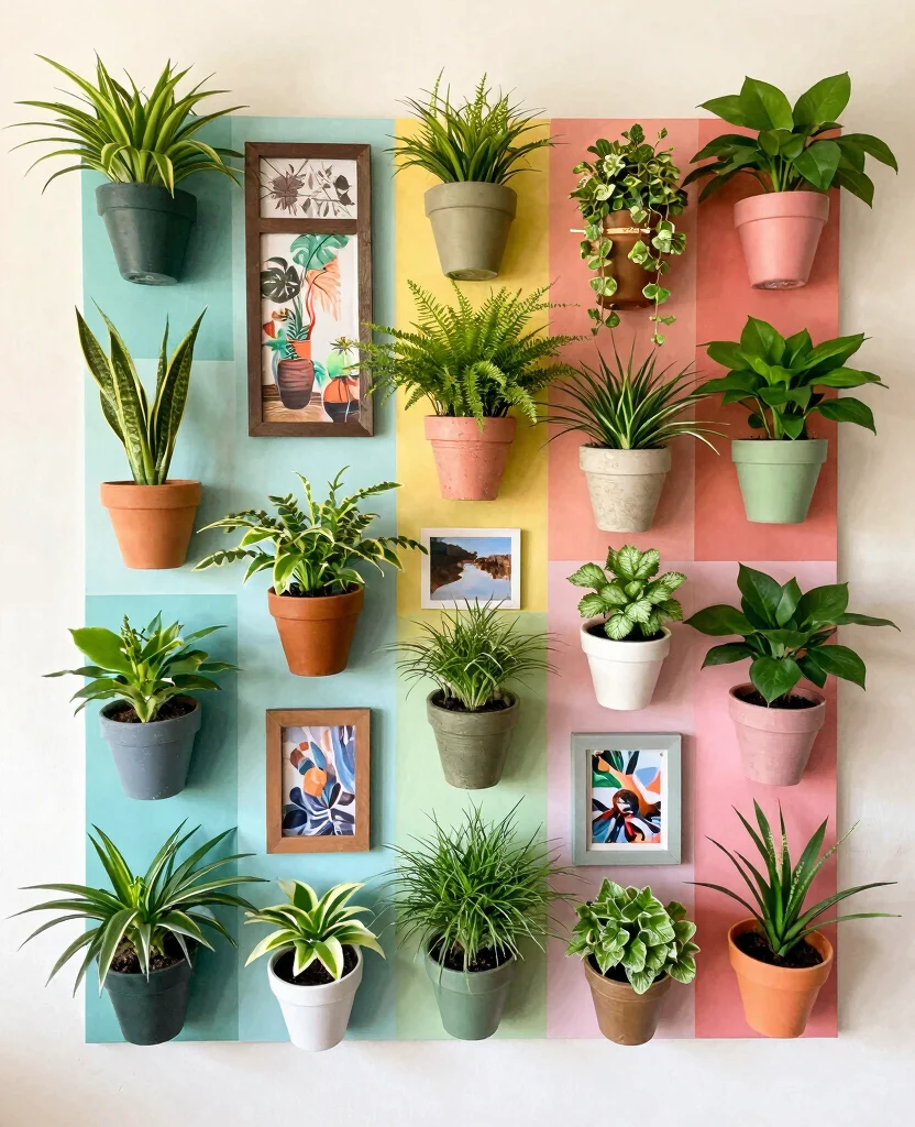 16 Indoor Plant Display Ideas Small Spaces Will Love 10. DIY Plant Wall Art 0
