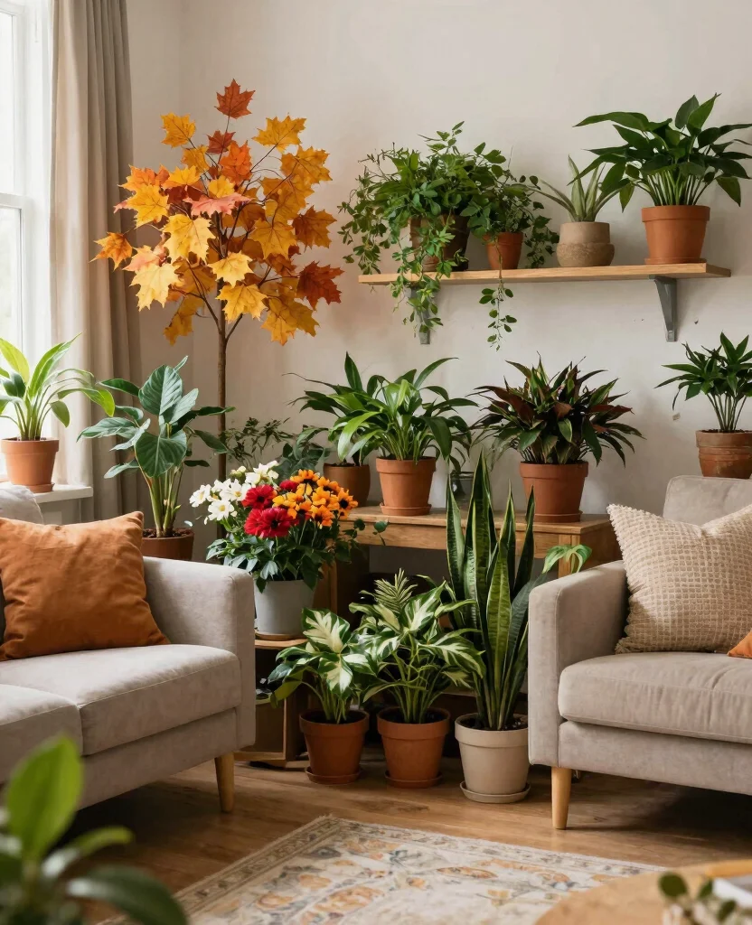 16 Indoor Plant Display Ideas Small Spaces Will Love 16. Seasonal Display Changes 0