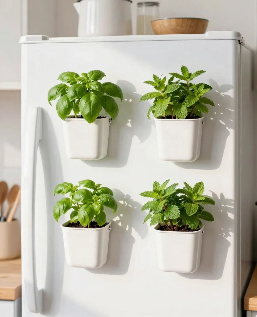 16 Indoor Plant Display Ideas Small Spaces Will Love 7. Magnetic Planters 0