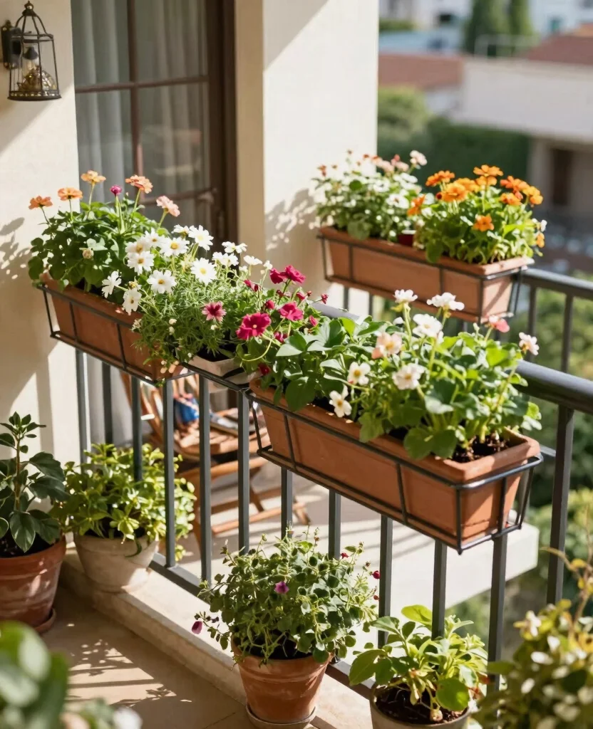 16 Indoor Plant Display Ideas Small Spaces Will Love 8. Railing Gardens 0