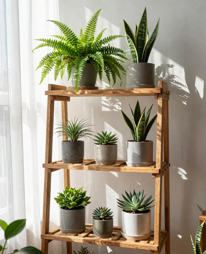 16 Plant Window Display Ideas to Maximize Natural Light 2 16 Plant Window Display Ideas to Maximize Natural Light 1. Layered Plant Shelves 0