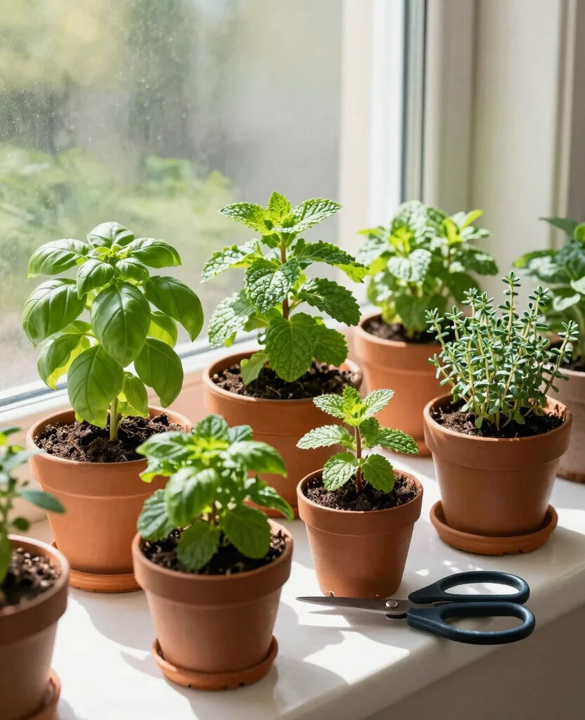 16 Plant Window Display Ideas to Maximize Natural Light 15 16 Plant Window Display Ideas to Maximize Natural Light 14. Windowsill Herb Garden 0