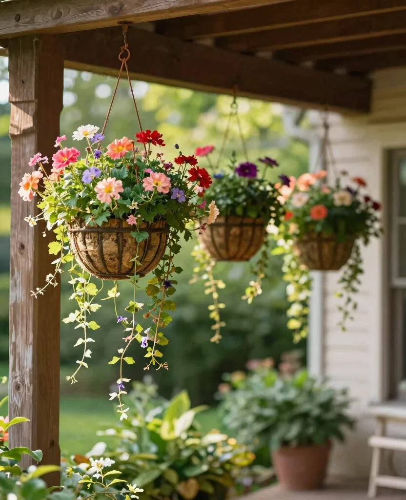 17 Unique Plant Display Ideas That Stand Out From the Rest 12. Hanging Garden Baskets 0