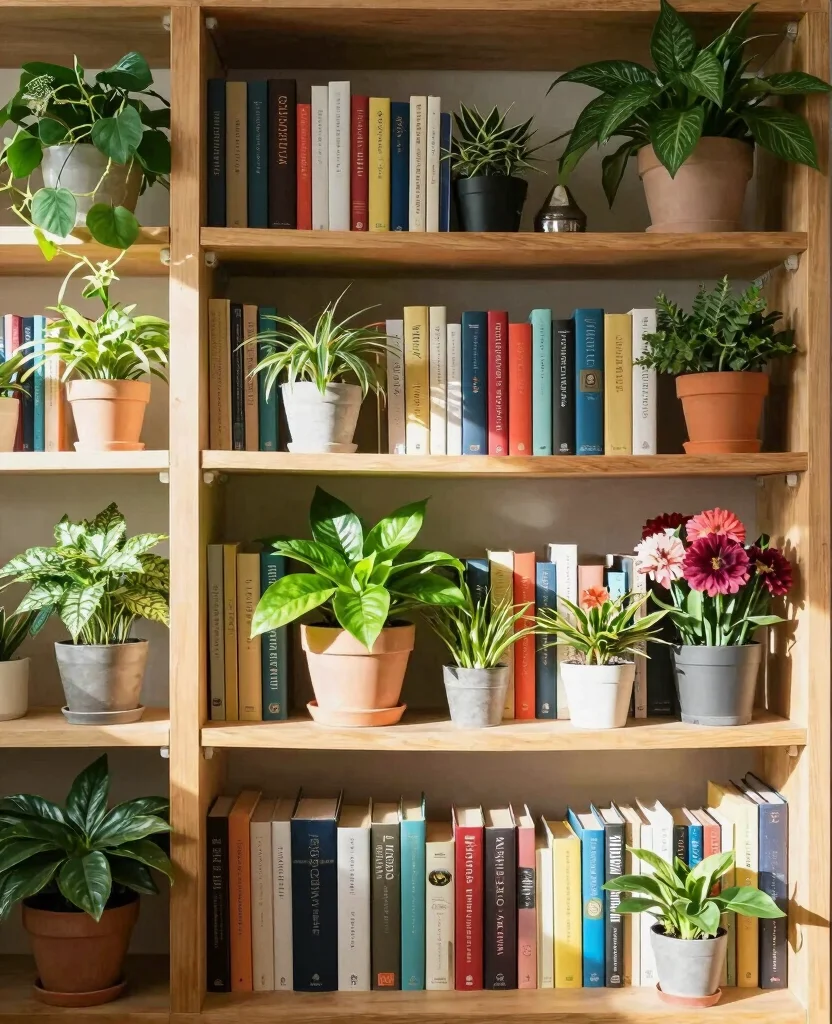 17 Unique Plant Display Ideas That Stand Out From the Rest 15. Creative Use of Bookshelves 0