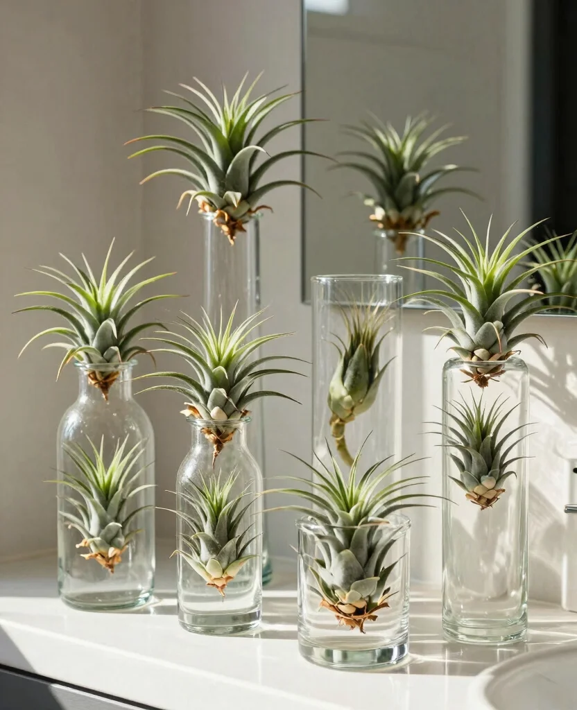18 Air Plant Display Ideas for Bathroom Spa-Like Transformations 11 18 Air Plant Display Ideas for Bathroom Spa Like Transformations 10. Air Plant Vases 0