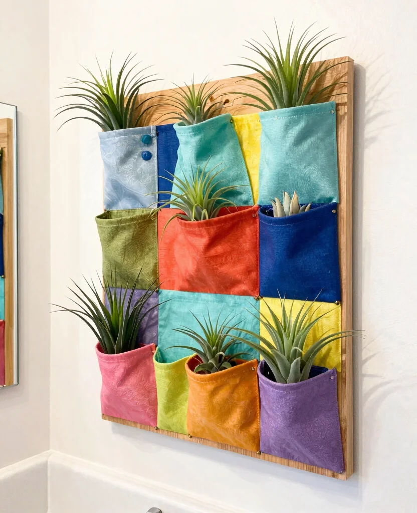 18 Air Plant Display Ideas for Bathroom Spa-Like Transformations 19 18 Air Plant Display Ideas for Bathroom Spa Like Transformations 18. DIY Air Plant Wall Pocket 0