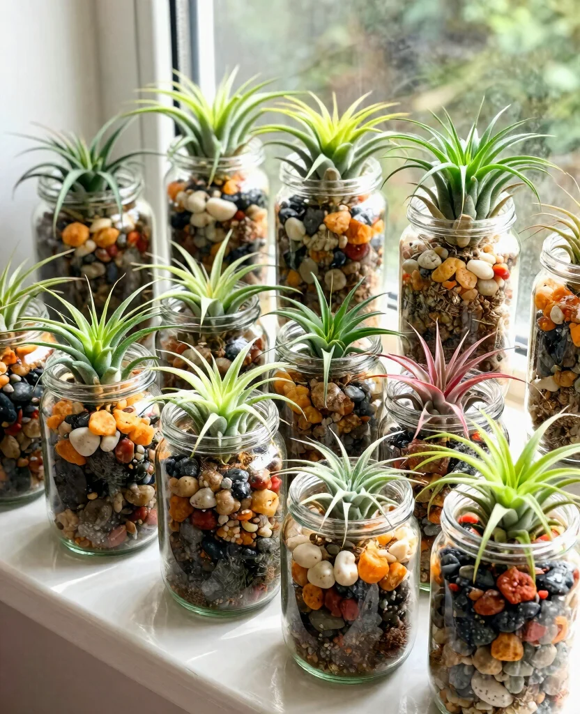 18 Air Plant Display Ideas to Elevate Your Home Decor 13. Air Plant Jars 0