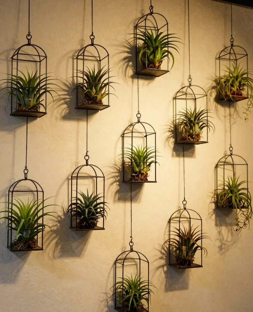 18 Air Plant Display Ideas to Elevate Your Home Decor 14. Air Plant Cages 0