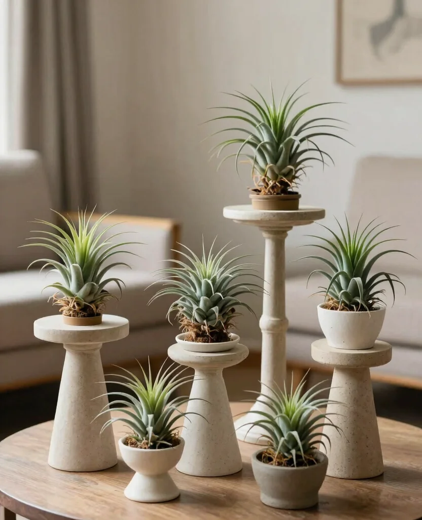 18 Air Plant Display Ideas to Elevate Your Home Decor 15. Air Plant Pedestals 0