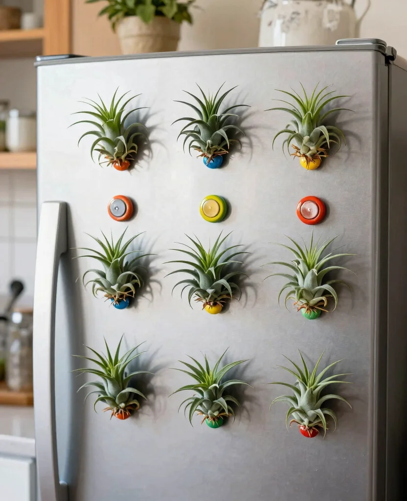 18 Air Plant Display Ideas to Elevate Your Home Decor 17. Air Plant Magnets 0