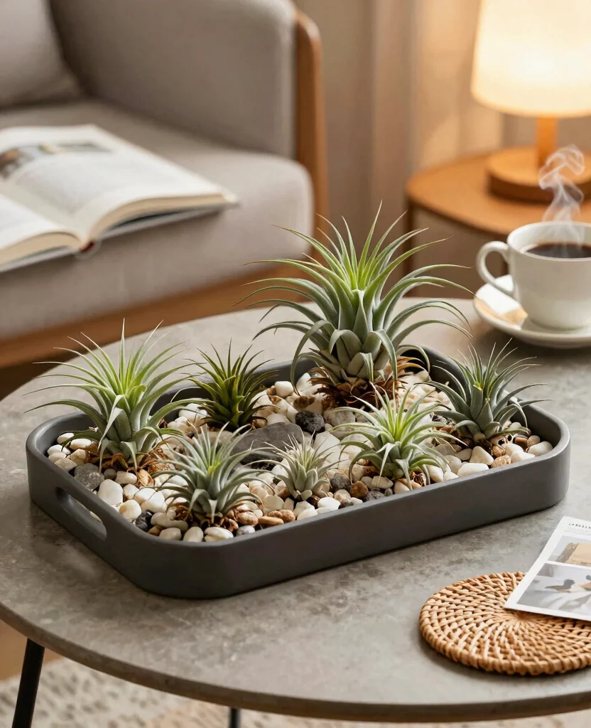 18 Air Plant Display Ideas to Elevate Your Home Decor 3. Tabletop Arrangements 0