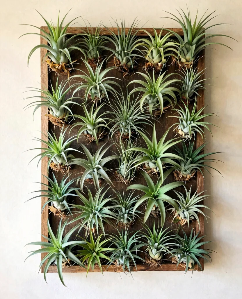 18 Air Plant Display Ideas to Elevate Your Home Decor 5. Vertical Garden Frames 0