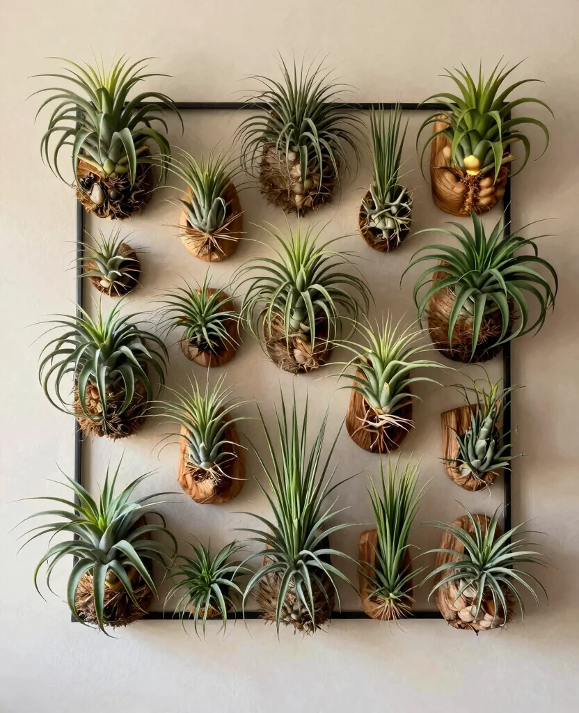 18 Hanging Air Plant Display Ideas for a Vertical Garden 17. Customized Wall Art Installations 0
