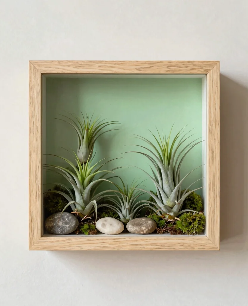 18 Hanging Air Plant Display Ideas for a Vertical Garden 9. Creative Wall Art 0