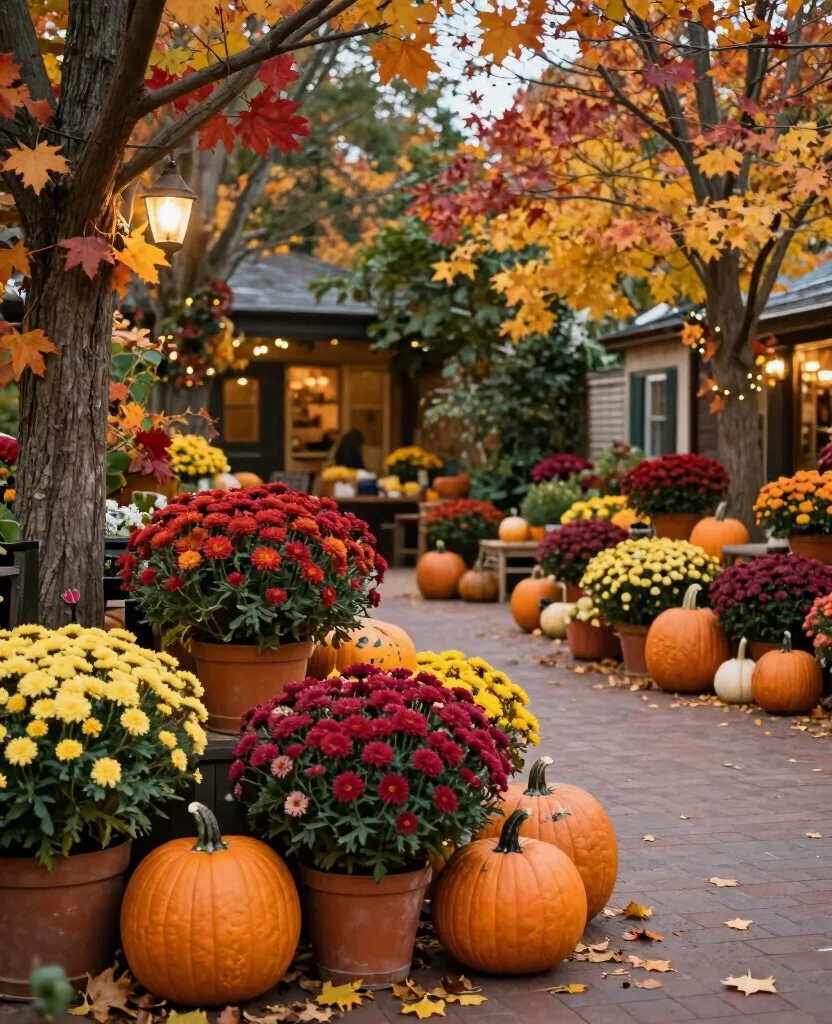 18 Outdoor Plant Display Ideas for Your Porch or Patio 16. Seasonal Displays 0