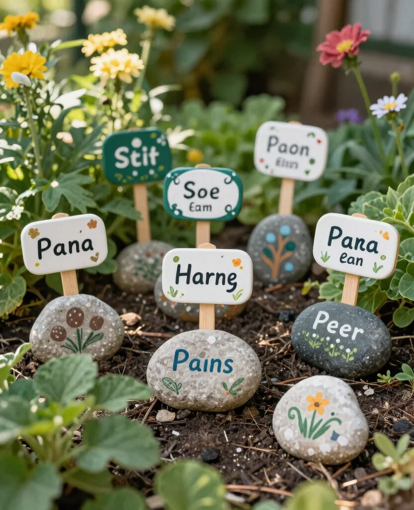 18 Outdoor Plant Display Ideas for Your Porch or Patio 17. Creative Plant Labels 0