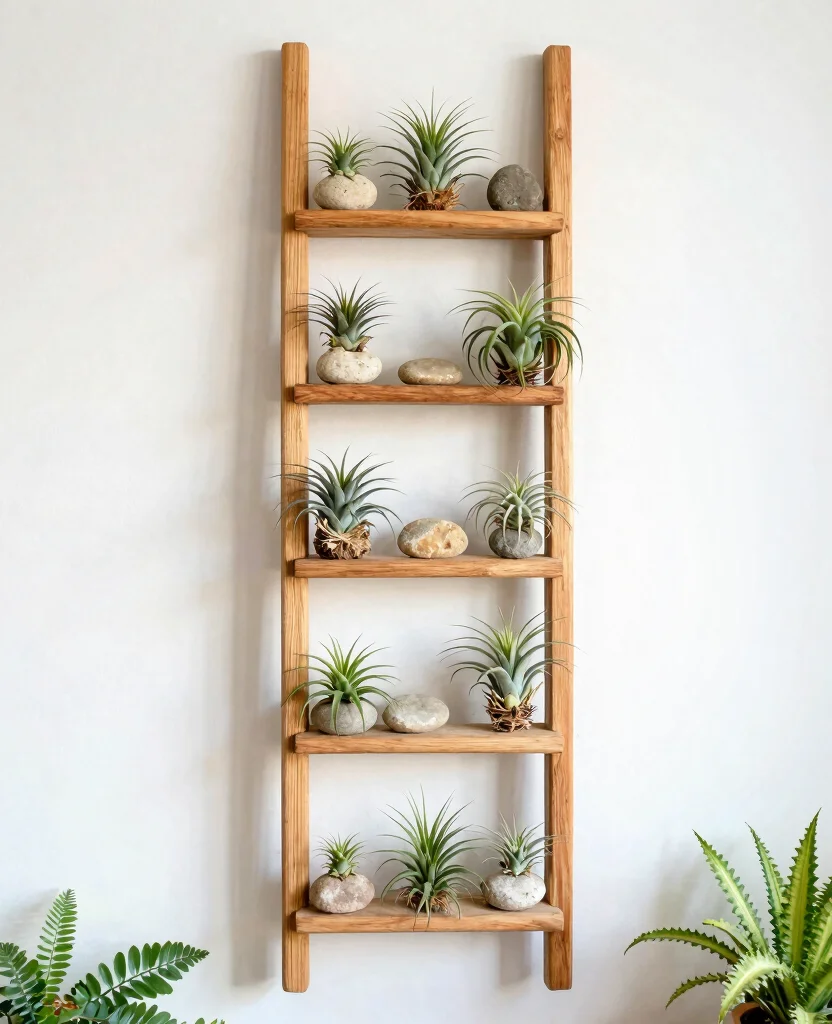 19 Air Plant Display Ideas DIY Projects You Can Do Today 16 19 Air Plant Display Ideas DIY Projects You Can Do Today 15. Air Plant Ladder Display 0