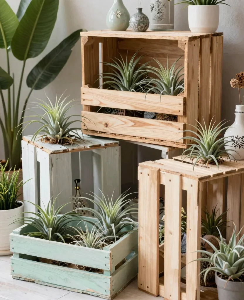 19 Air Plant Display Ideas DIY Projects You Can Do Today 7 19 Air Plant Display Ideas DIY Projects You Can Do Today 6. Repurposed Wooden Crates 0