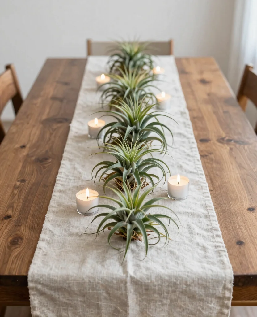 19 Air Plant Display Ideas Unique and Artistic Styles 14. Air Plant Table Runner 0