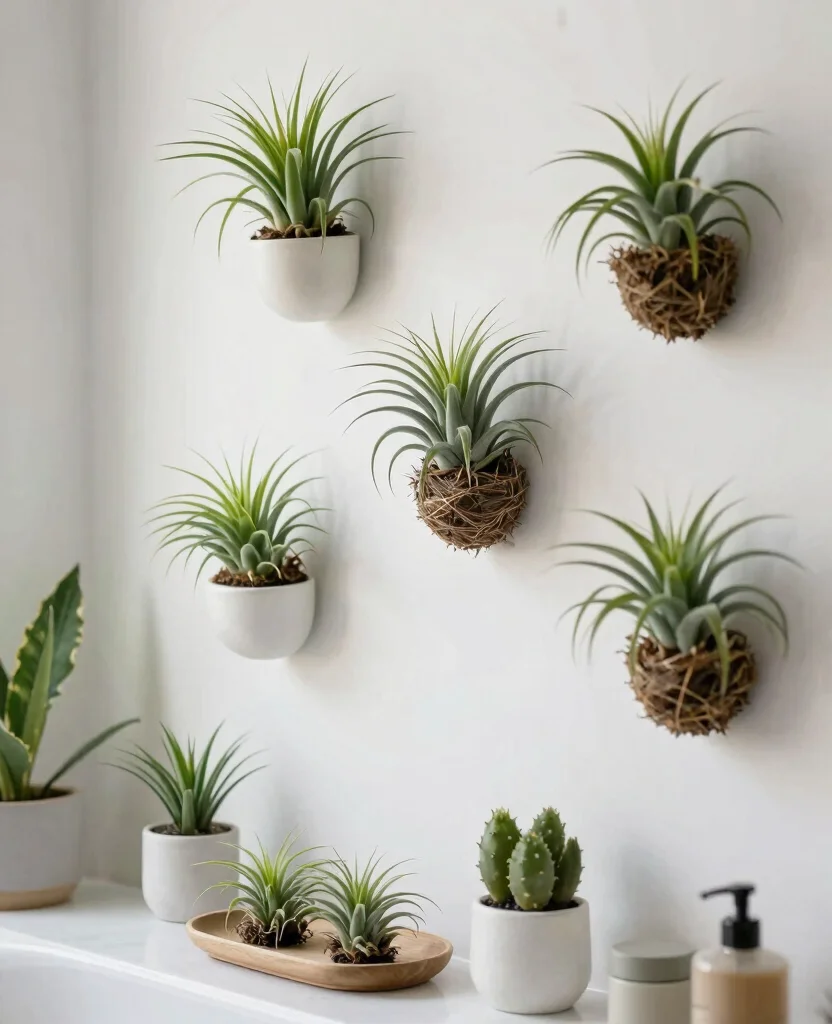 19 Air Plant Display Ideas Unique and Artistic Styles 18. Air Plant Bathroom Dcor 0