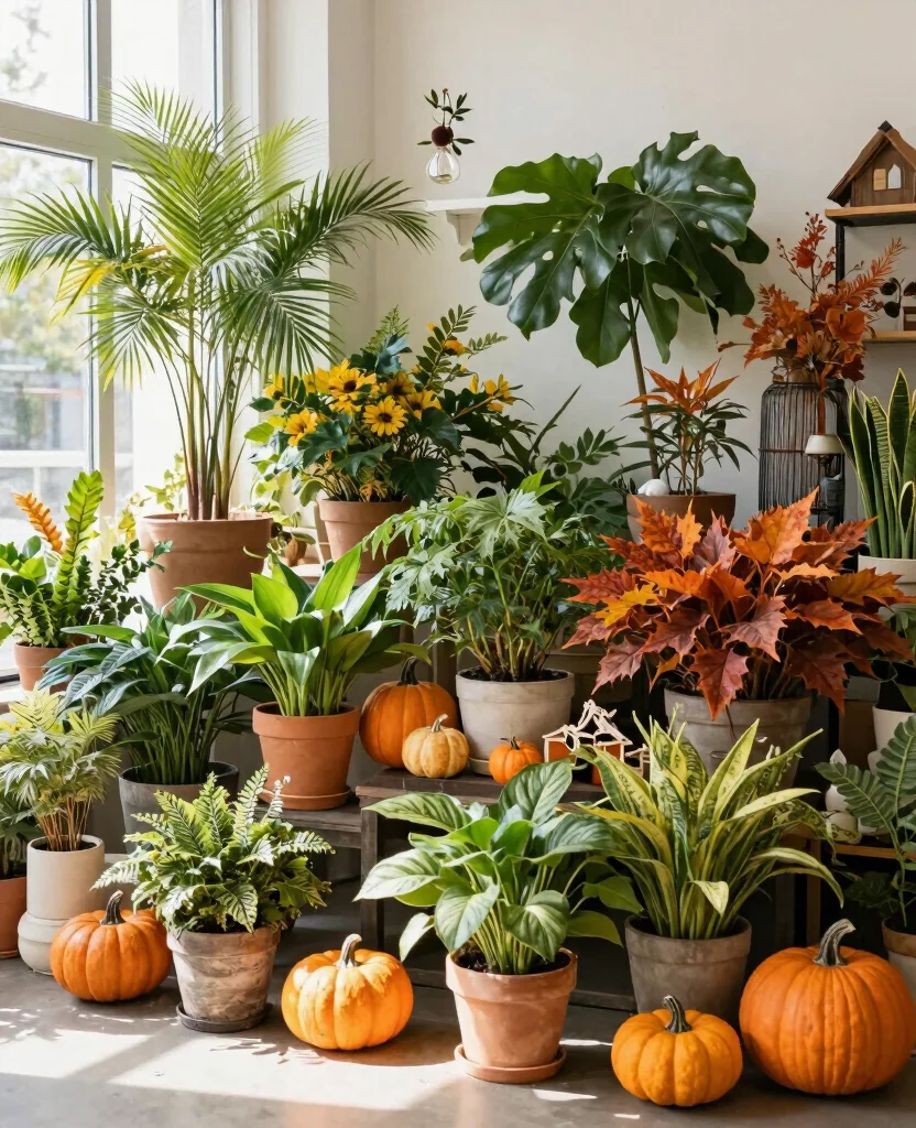 19 Large Plant Display Indoor Tips for Massive Greenery 13. Embrace Seasonal Changes 0