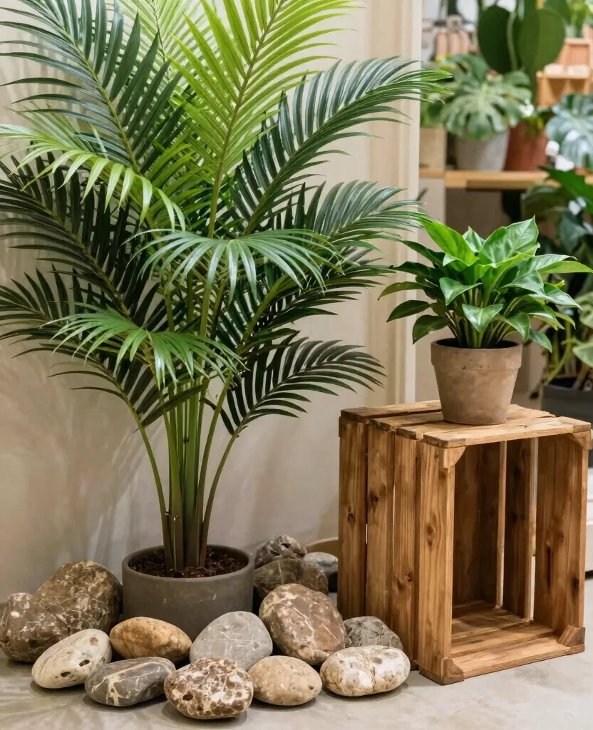 19 Large Plant Display Indoor Tips for Massive Greenery 15. Incorporate Natural Elements 0