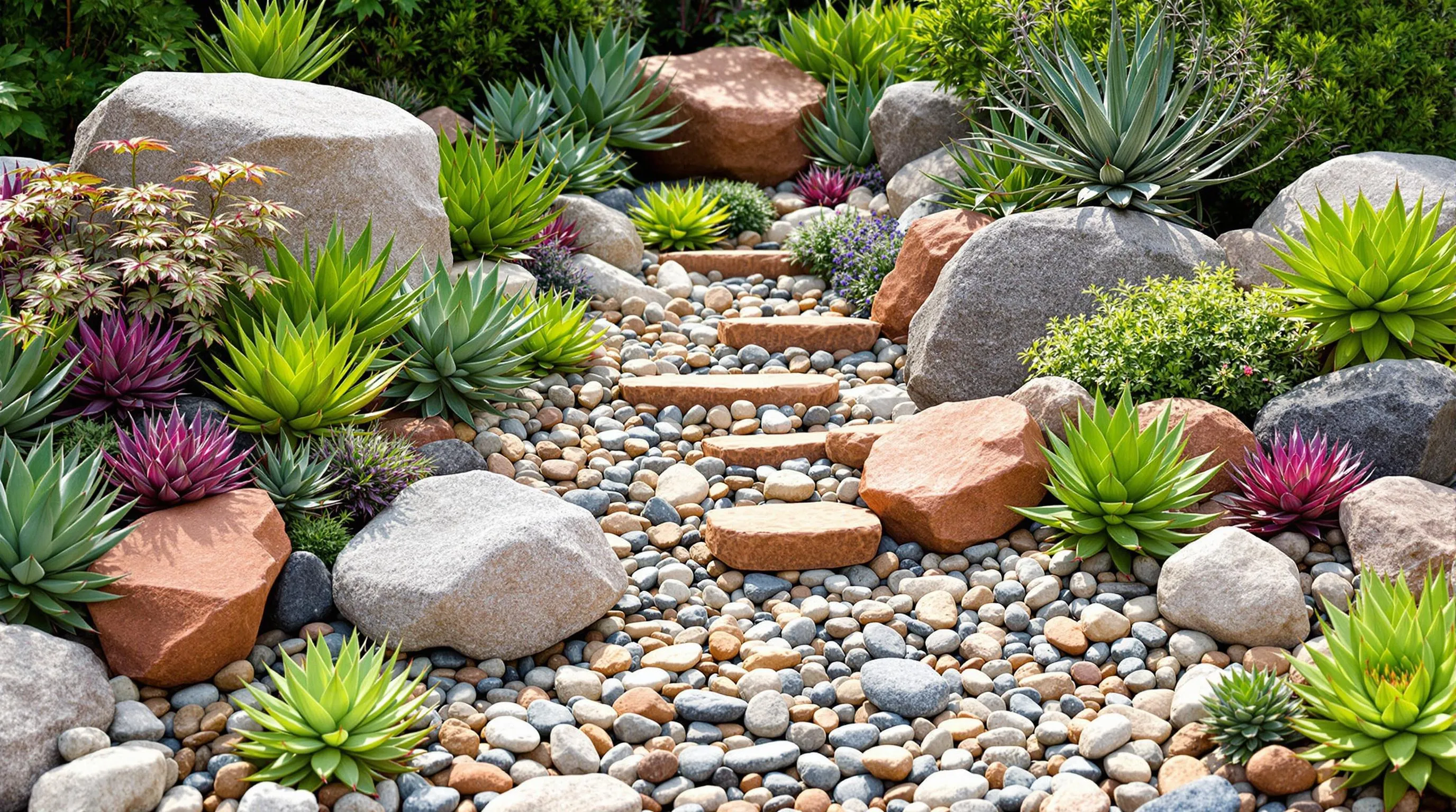 1 succulent rock garden ideas