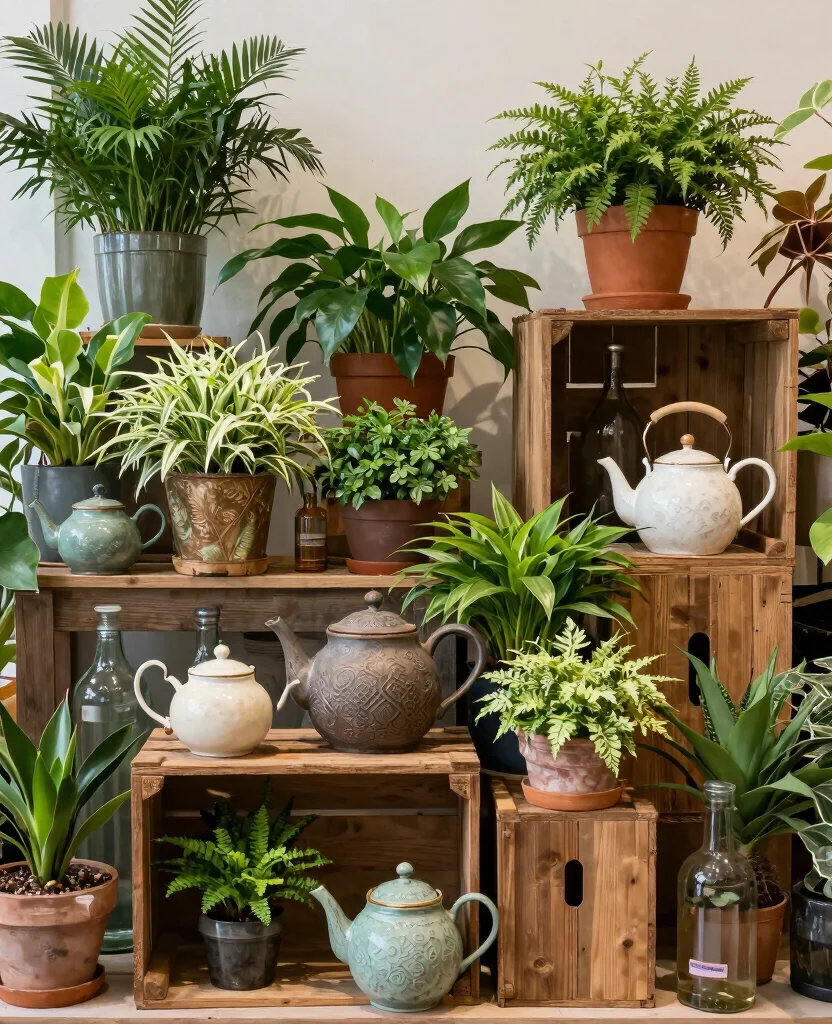 20 Creative Plant Display Indoor Setups for Art Lovers 13. Creative Plant Containers 0