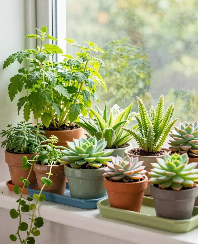 20 Creative Plant Display Indoor Setups for Art Lovers 7. Windowsill Wonderland 0