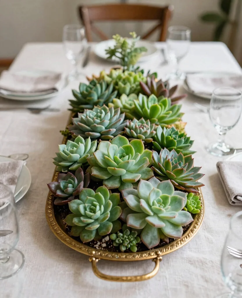 20 House Plant Display Ideas for a Lush Indoor Jungle 4. Table Centerpieces 0