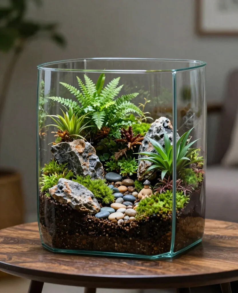 20 House Plant Display Ideas for a Lush Indoor Jungle 9. Terrarium Gardens 0