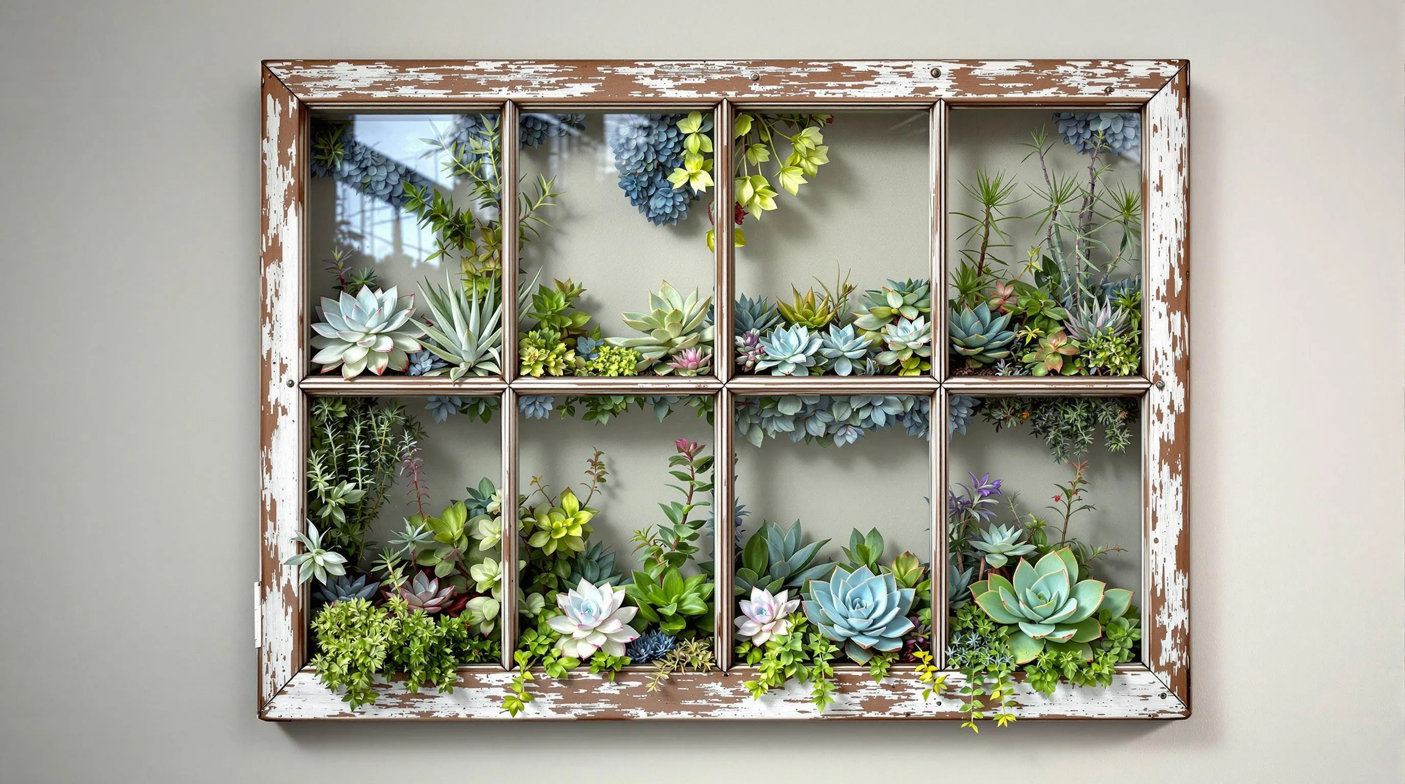 3 succulent wall frame garden ideas