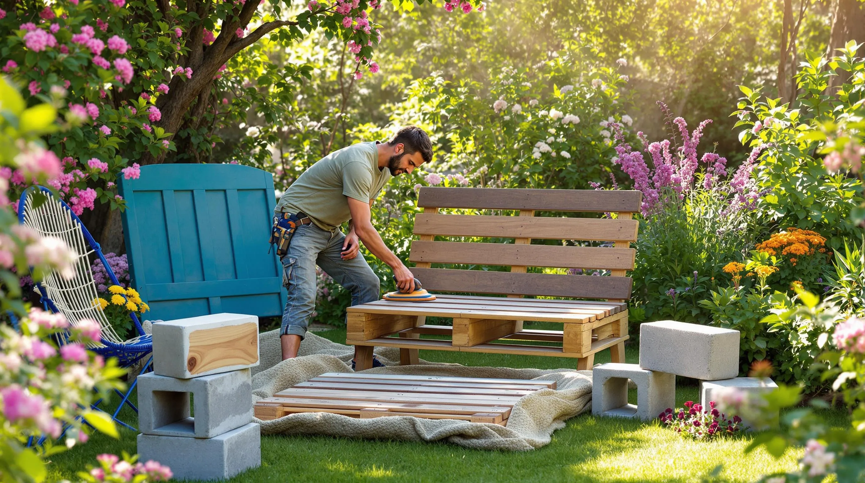 15 Stunning Garden Bench Ideas to Transform Your Outdoor Space 5 4 garden bench ideas