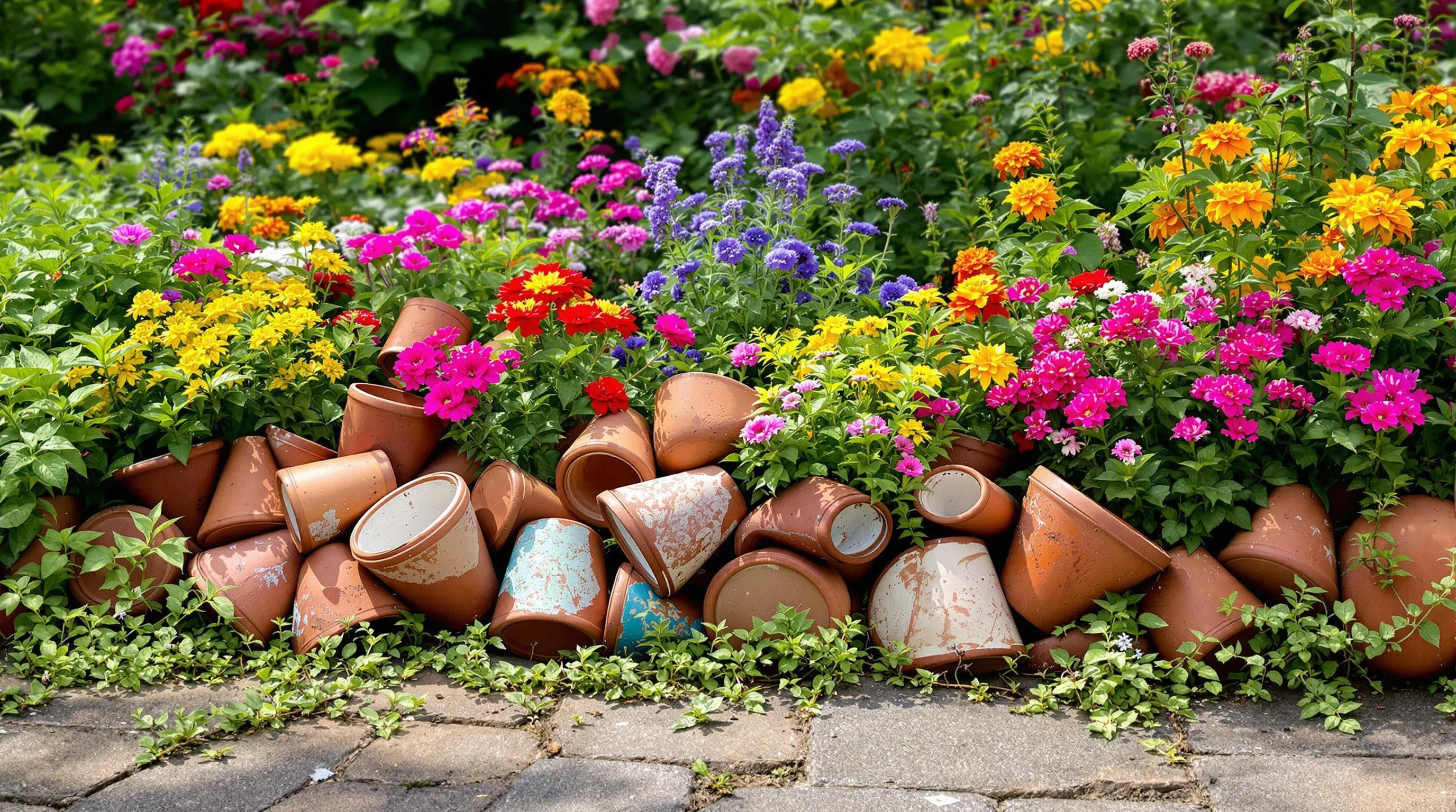 10 Magical Broken Pot Garden Ideas: Transform Shattered Pottery into Garden Art 7 5 broken pots garden ideas
