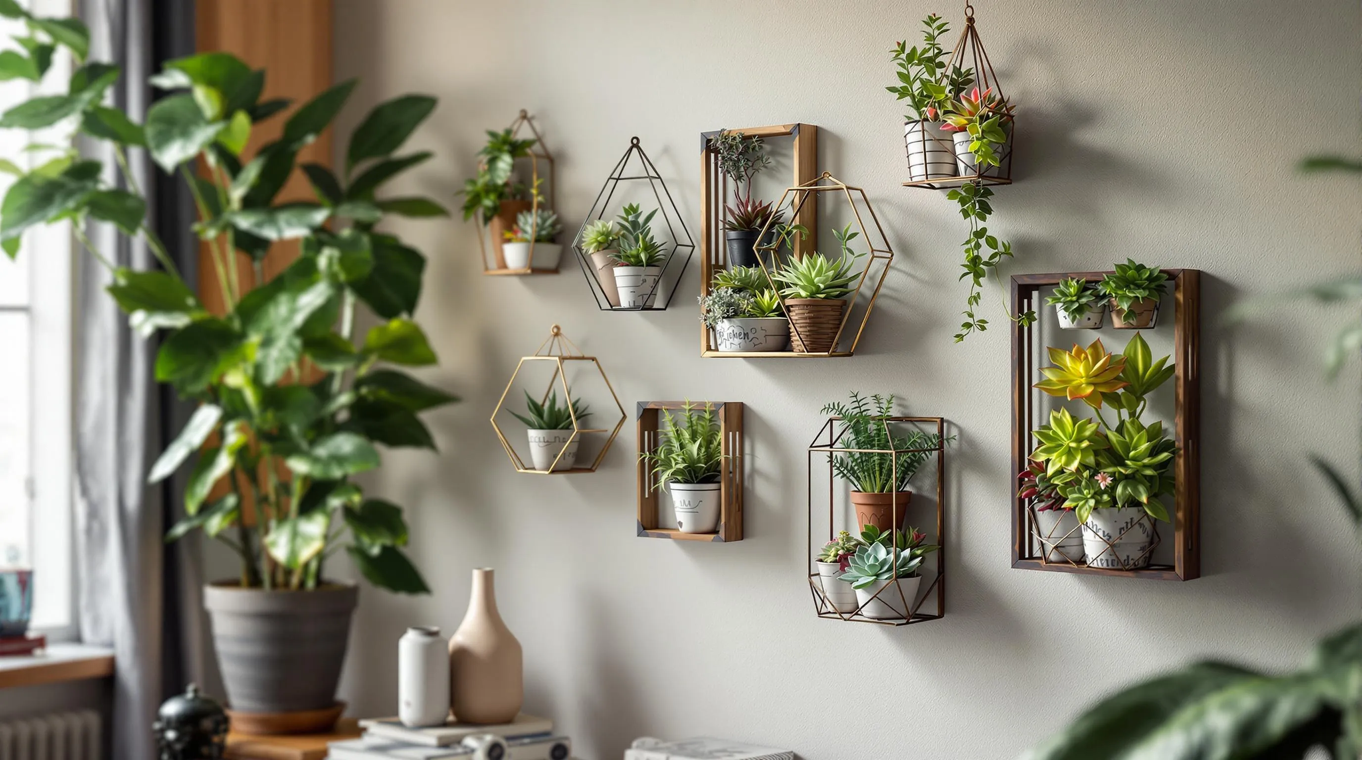 8 succulent wall frame garden ideas