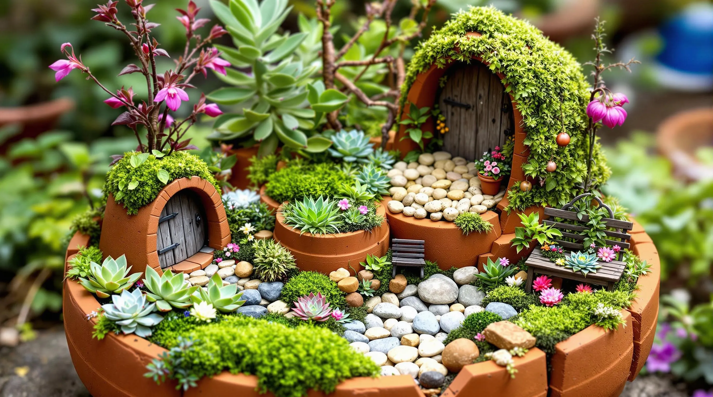 10 Magical Broken Pot Garden Ideas: Transform Shattered Pottery into Garden Art 2 broken pots garden ideas
