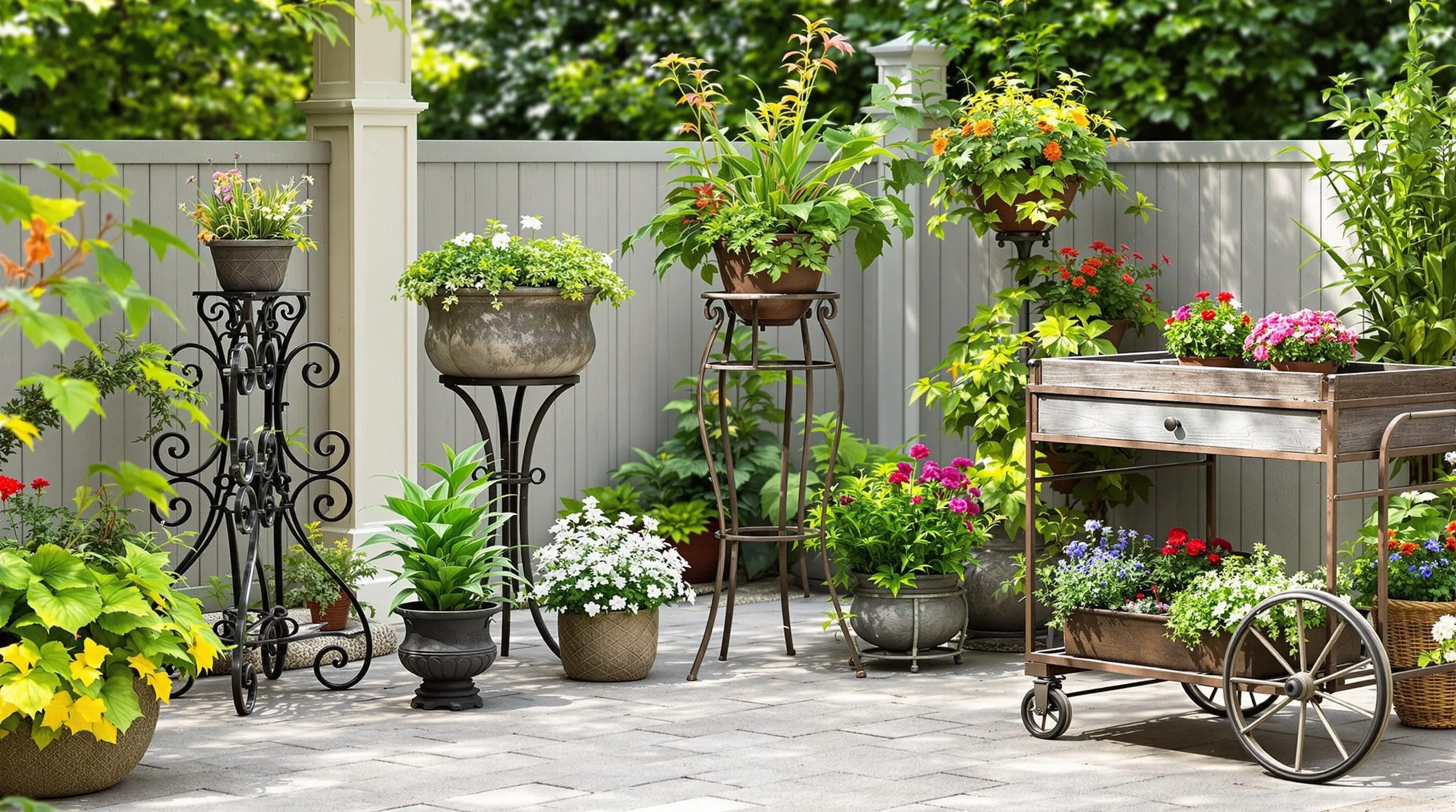 15 Creative Outdoor Plant Stand Ideas to Transform Your Garden Space 2 1 outdoor plant stand ideas