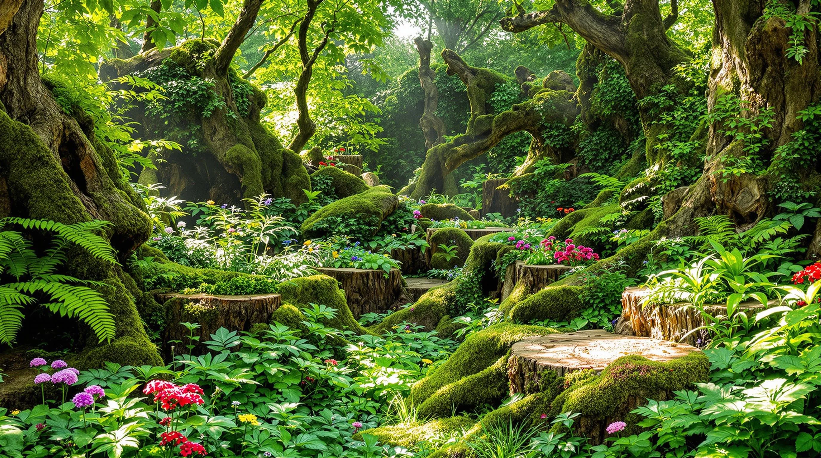 1 stumpery garden ideas