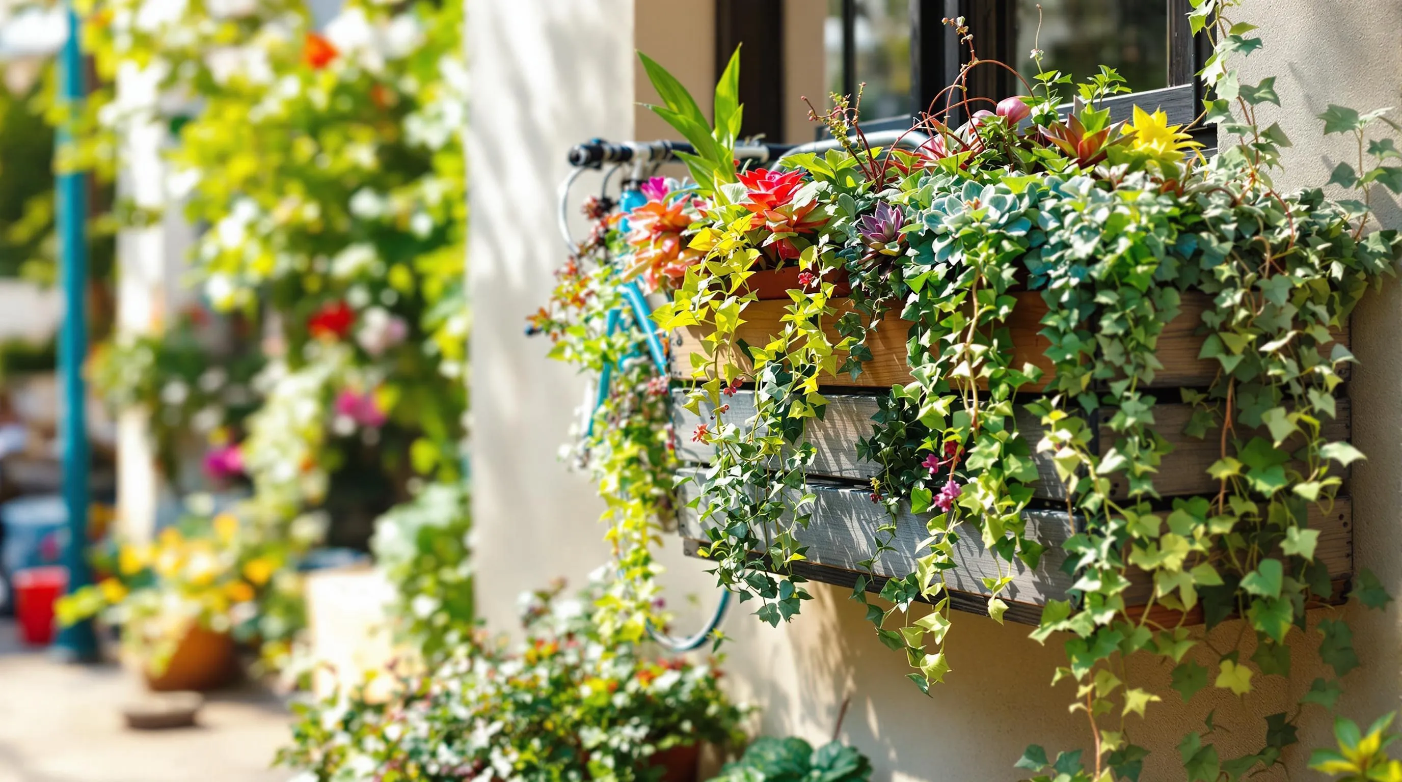 2 bicycle planter ideas