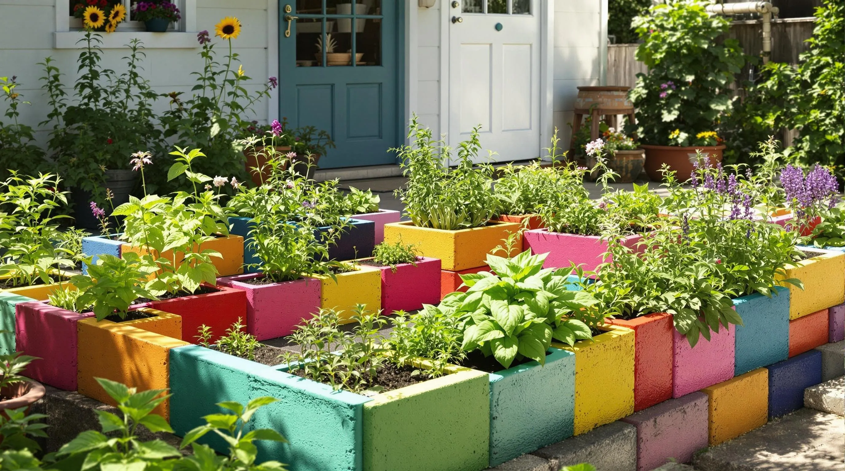 10 Creative Cinder Block Garden Ideas to Transform Your Outdoor Space 3 2 cinder block garden ideas