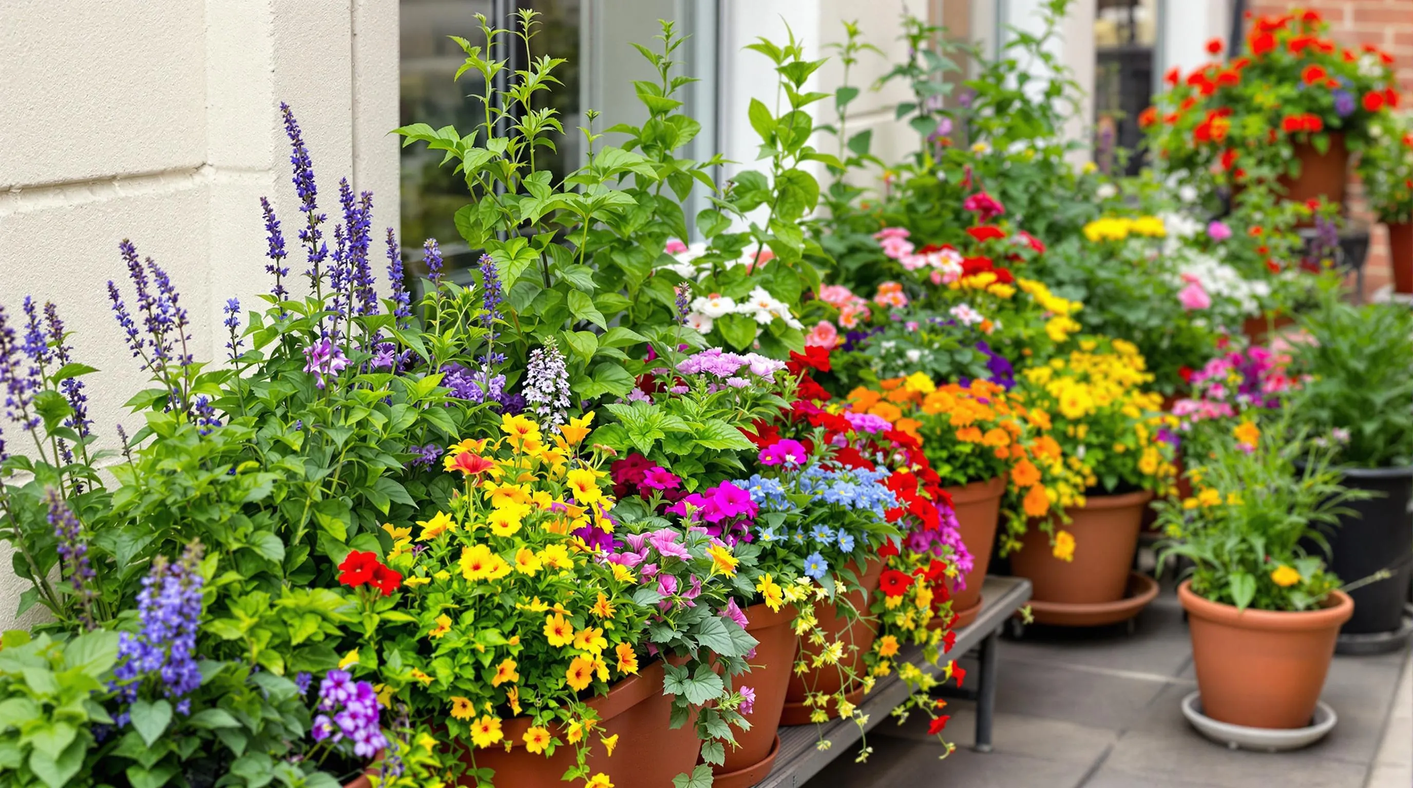 2 herb and flower combination garden ideas