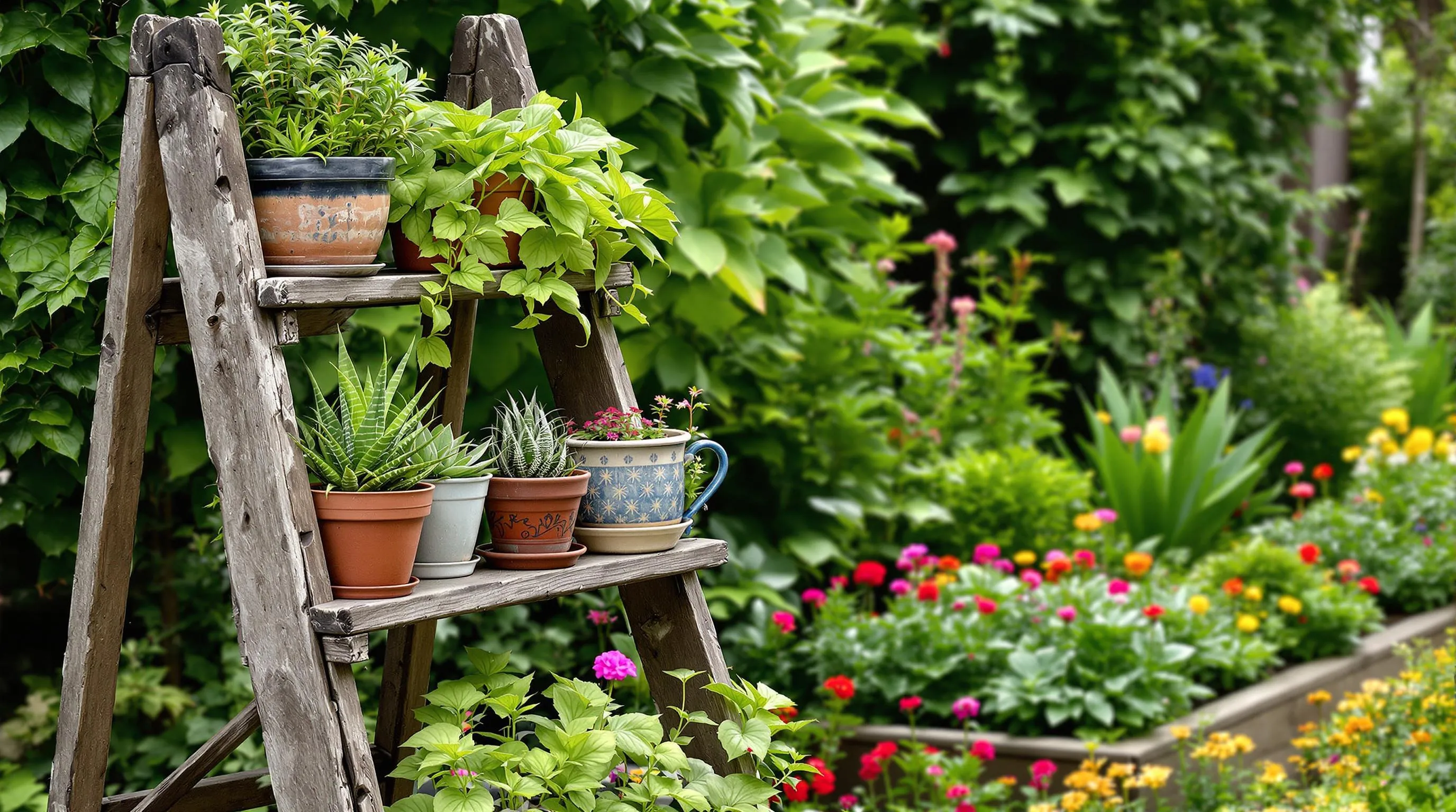 2 vintage garden decor ideas