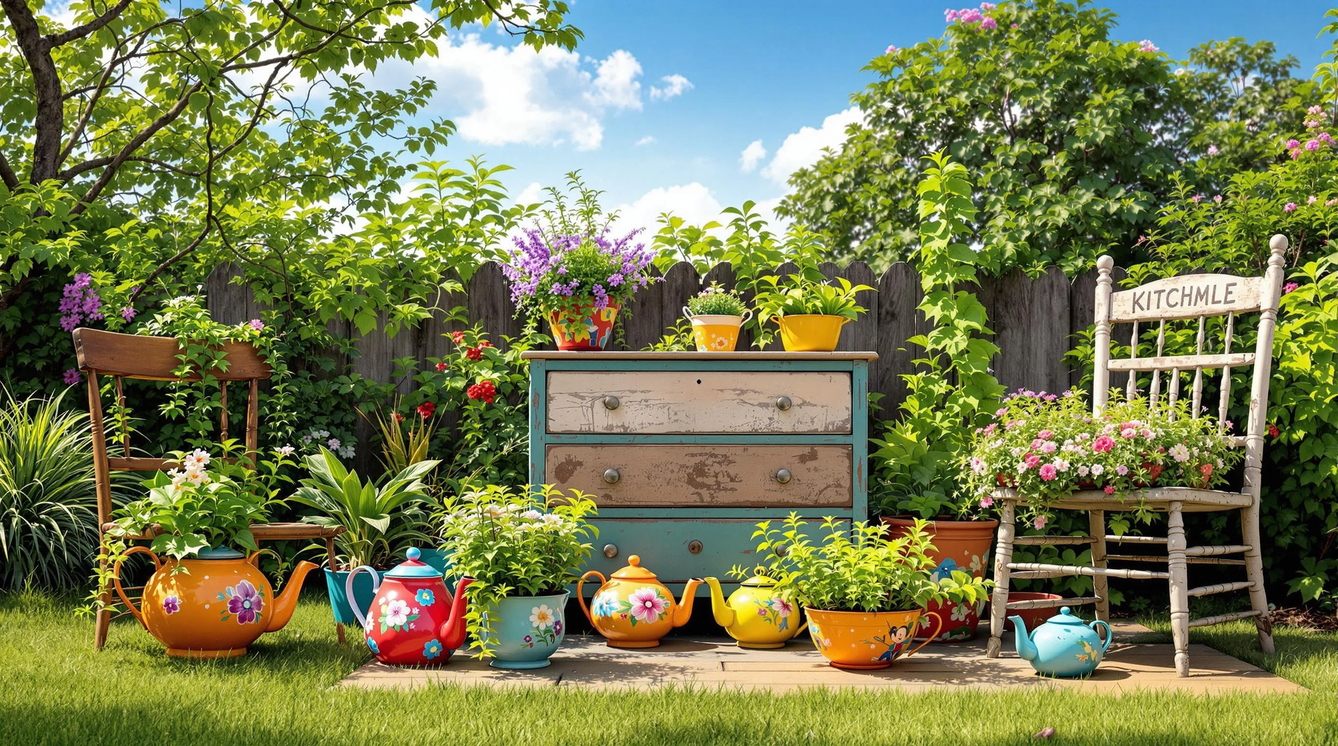 10 Brilliant Garden Ideas Using Recycled Materials to Transform Your Outdoor Space 4 3 garden ideas using recycled materials