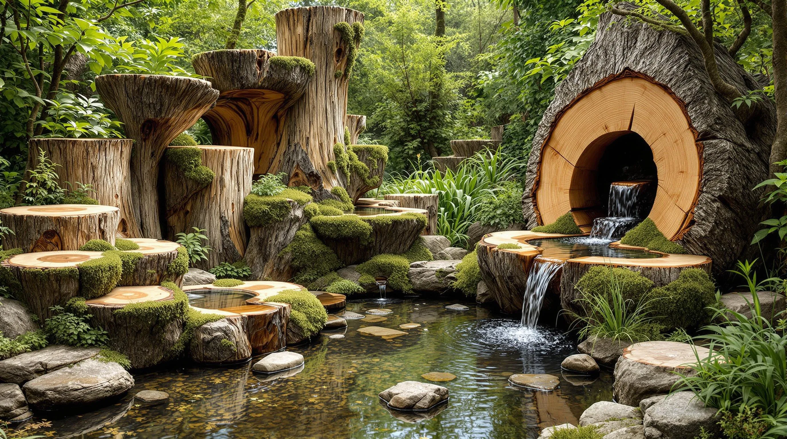 5 stumpery garden ideas